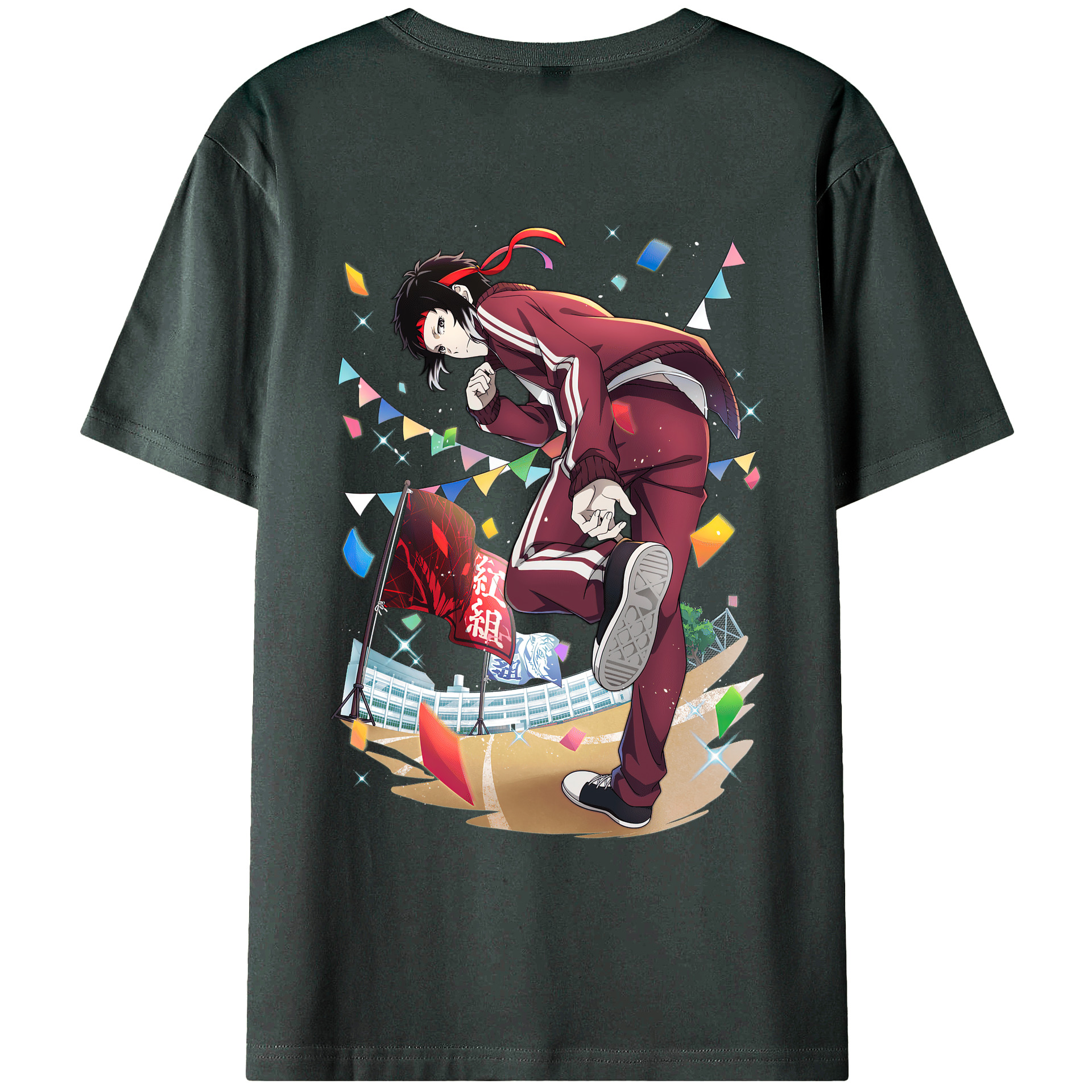 （画像用） 文豪ストレイドッグス Bungo Stray Dogs 綿100％ メンズ半袖Tシャツ（バックプリント） 通気性